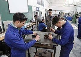 Imagen de archivo de alumnos de Formación Profesional en un instituto de Palencia.