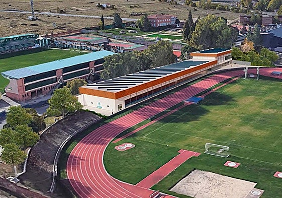 Simulación del futuro módulo cubierto de atletismo de Segovia.