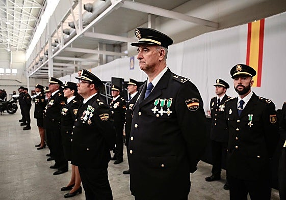 Luis Fernández, durante el acto de los Ángeles Custodios de 2022 en la Feria de Valladolid.