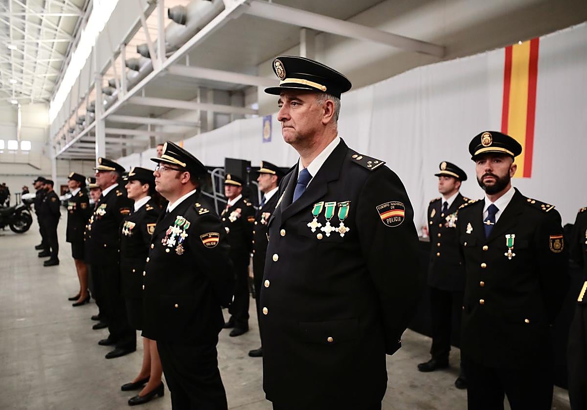 Luis Fernández, durante el acto de los Ángeles Custodios de 2022 en la Feria de Valladolid.