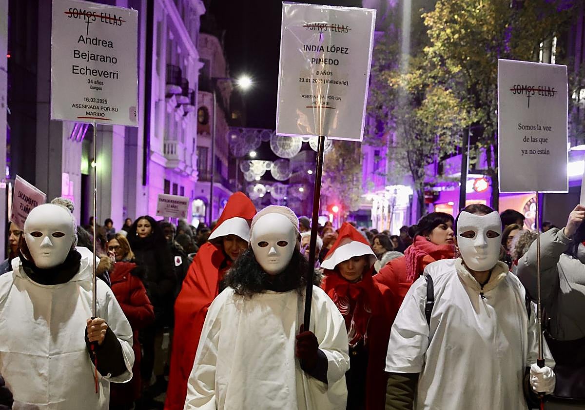 Manifestación contra la violencia machista por las calles de Valladolid el pasado 25 de noviembre.