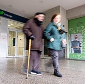 Sucursal de Unicaja en la plaza España de Valladolid, donde se produjeron los hechos.
