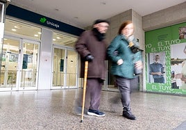 Sucursal de Unicaja en la plaza España de Valladolid, donde se produjeron los hechos.
