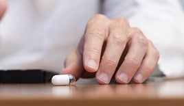 La cápsula endoscópica que utilizan los especialistas del Servicio de Aparato Digestivo del Hospital Clínico Universitario de Valladolid.