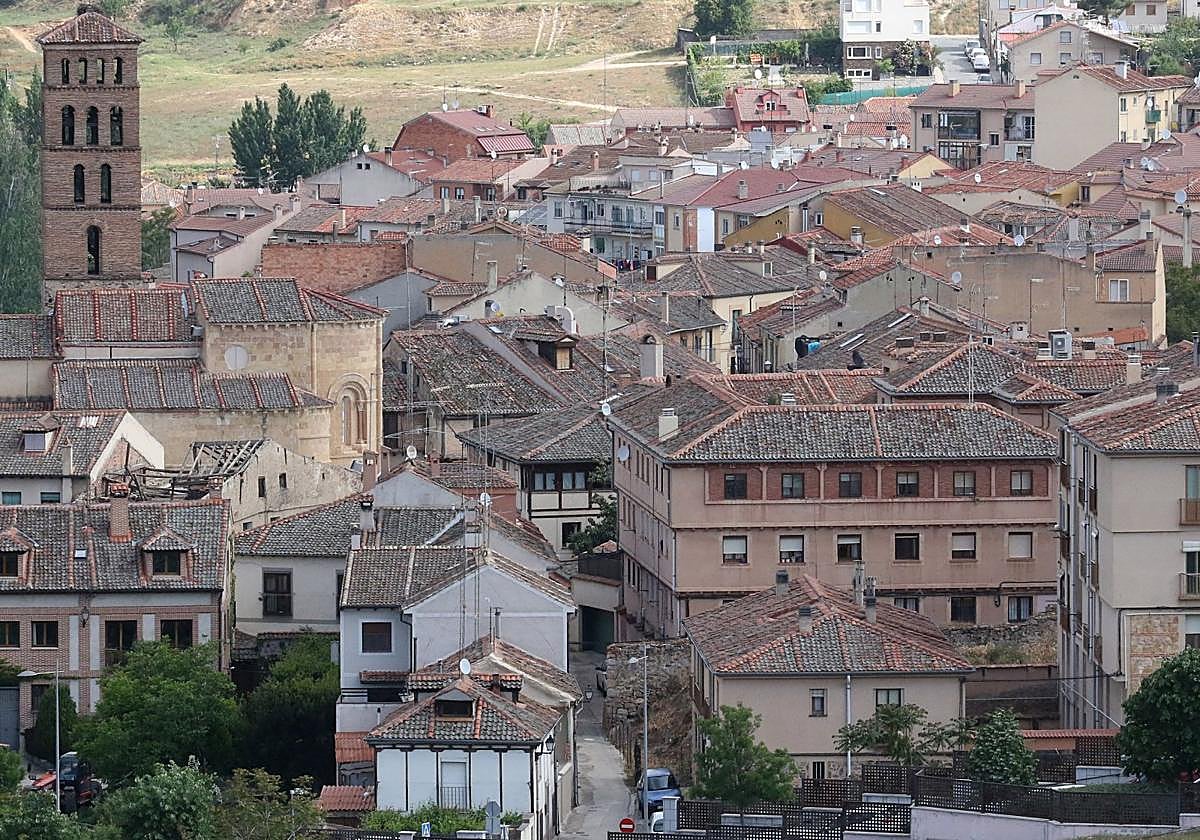 Vista de una parte del barrio de San Lorenzo, en Segovia.