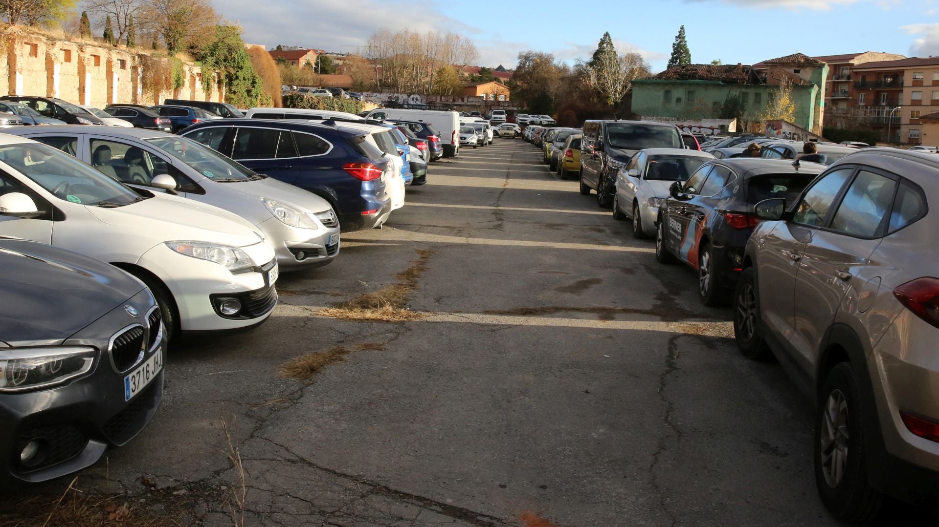 Fotos de los problemas en aparcamientos de Segovia