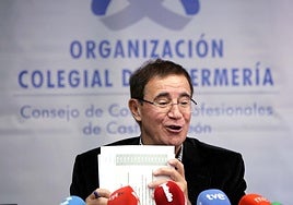 Alfredo Escaja, en la etapa en la que estaba al frente del Consejo de Enfermería de Castilla y León.