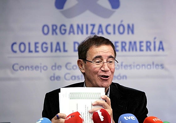 Alfredo Escaja, en la etapa en la que estaba al frente del Consejo de Enfermería de Castilla y León.