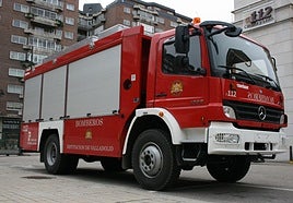 Imagen de archivo de un camión de los Bomberos de la Diputación de Valladolid.