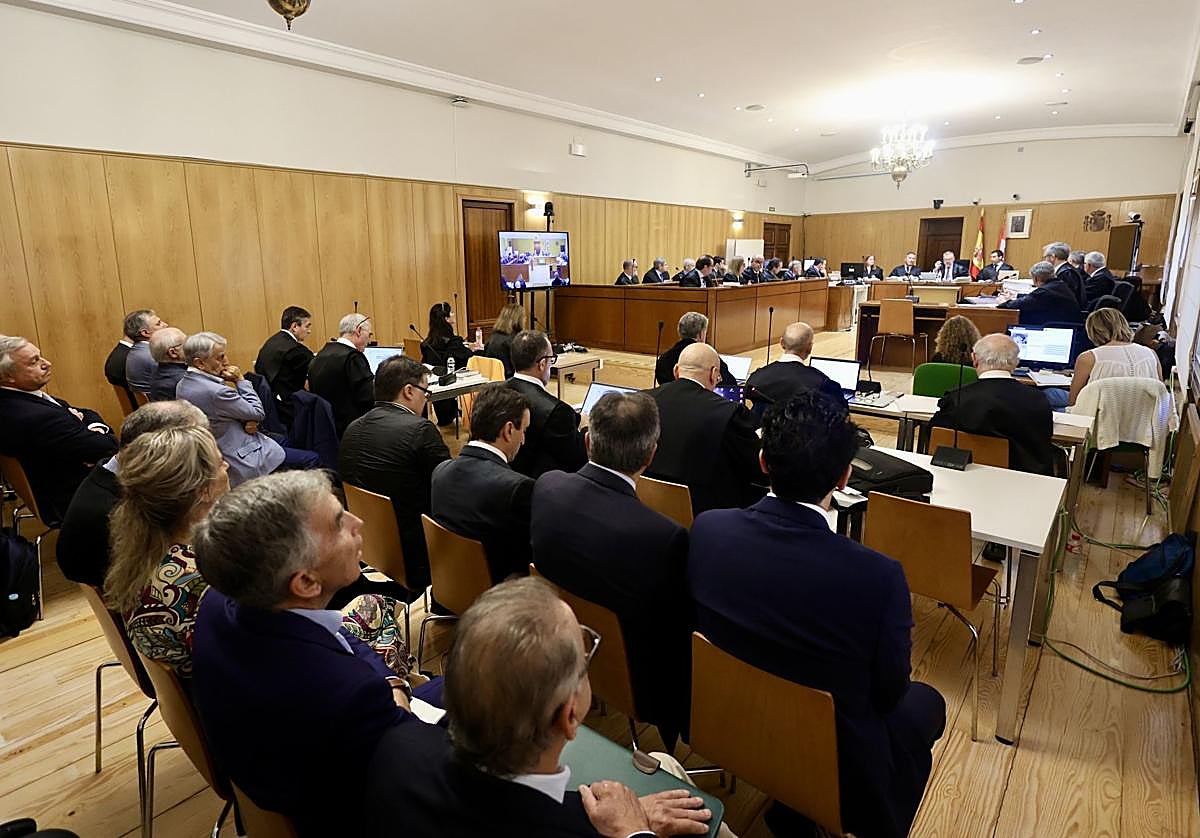 Inicio del juicio por la trama eólica el pasado mes de septiembre en la Audiencia de Valladolid.