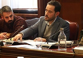 Miguel Ángel Blanco, en un pleno de la Diputación, donde es portavoz del grupo socialista.