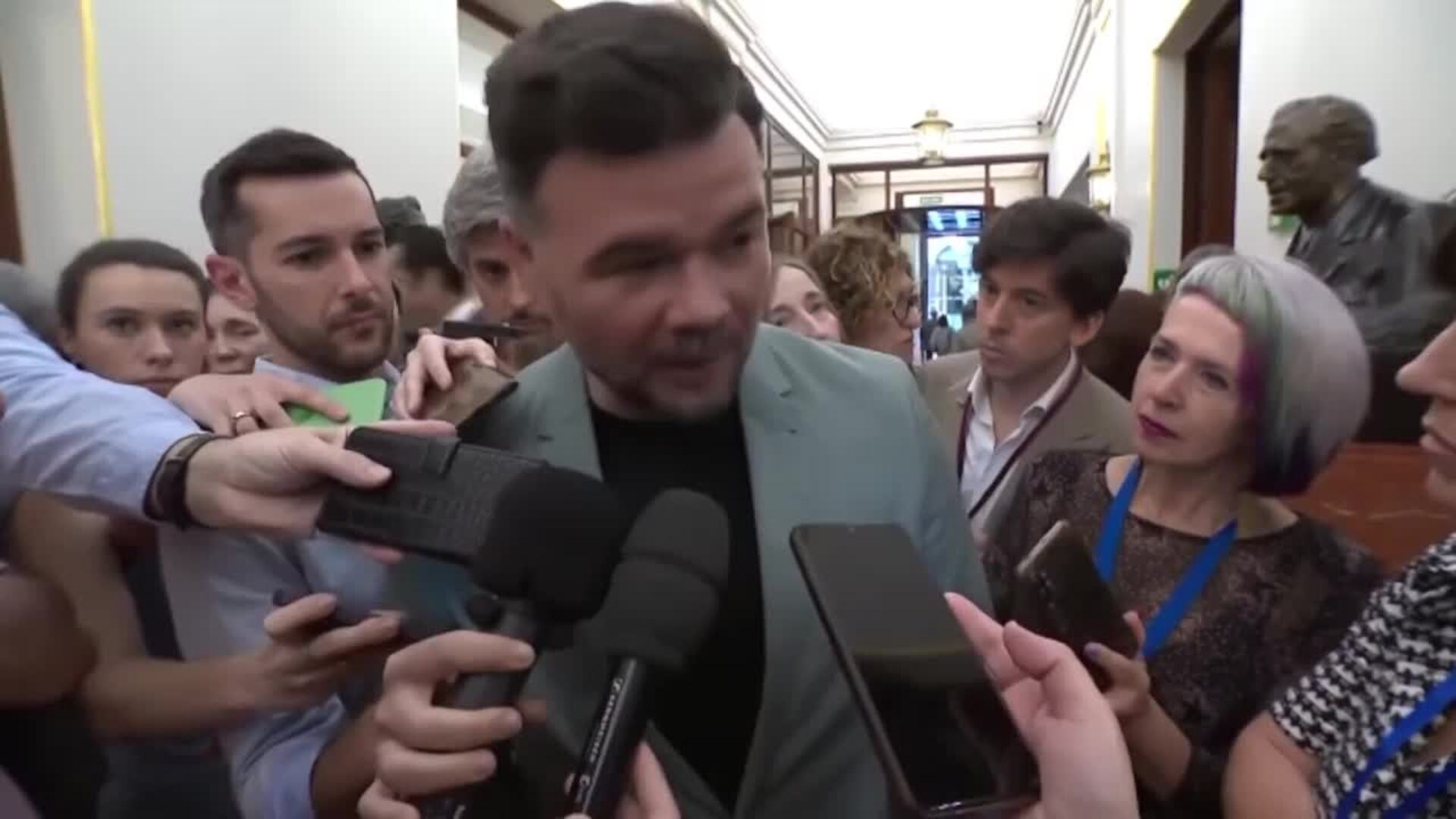 Rufián sobre Leire Díez: "No tiene ningún tipo de cargo dentro del PSOE"
