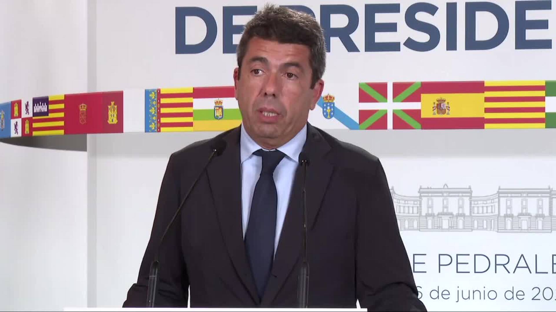 Mazón pide a Sánchez convocar elecciones ante la falta de PGE
