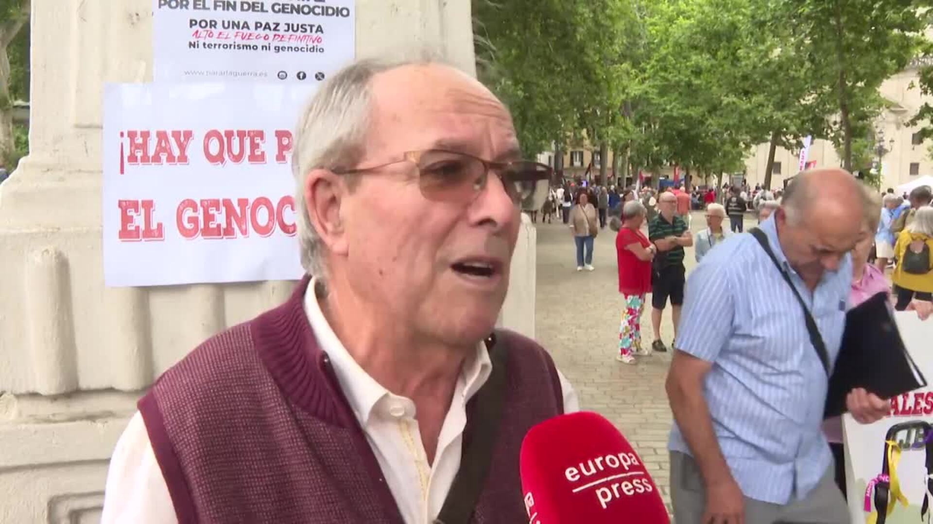 Florencio Moreno habla en Bilbao de la unión del pueblo para "parar el genocidio"