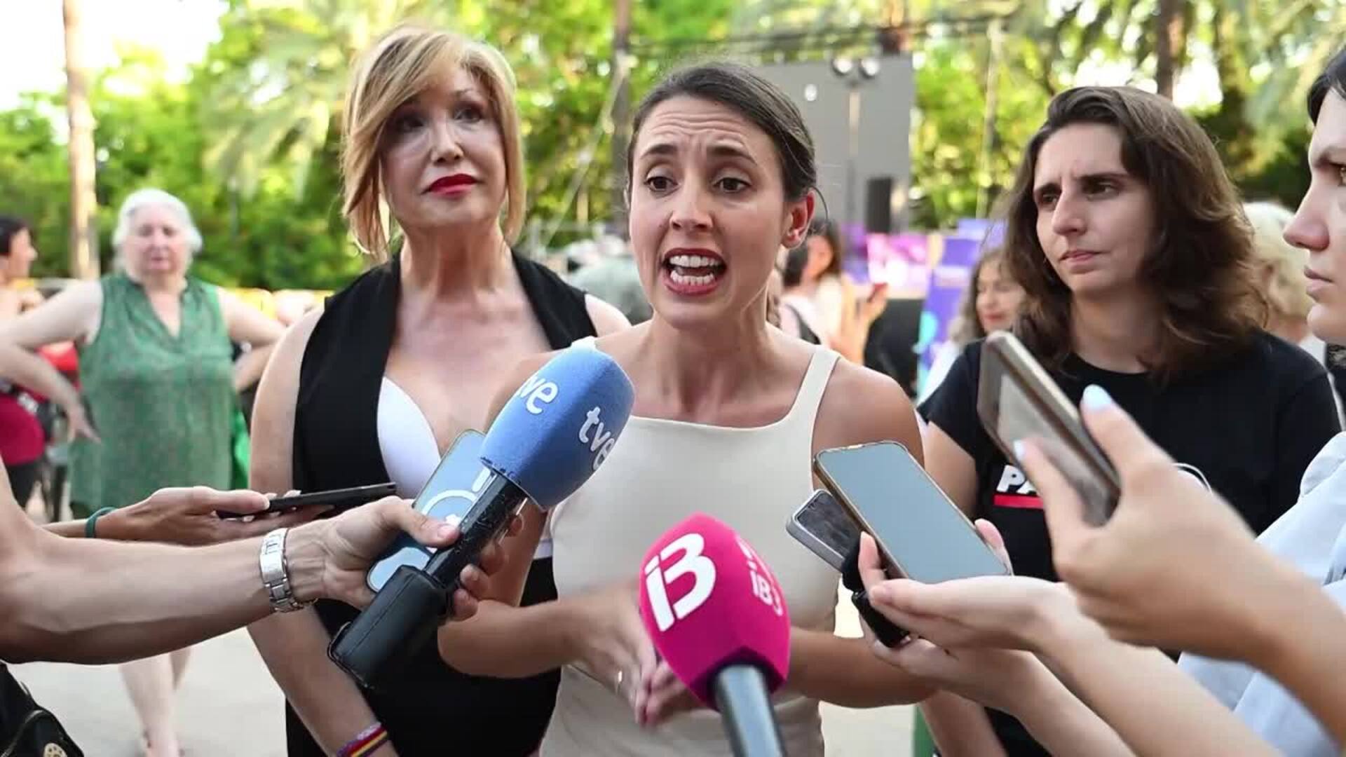 Irene Montero tacha al Govern de "racista": "Si busca delincuentes que empiece por su partido"