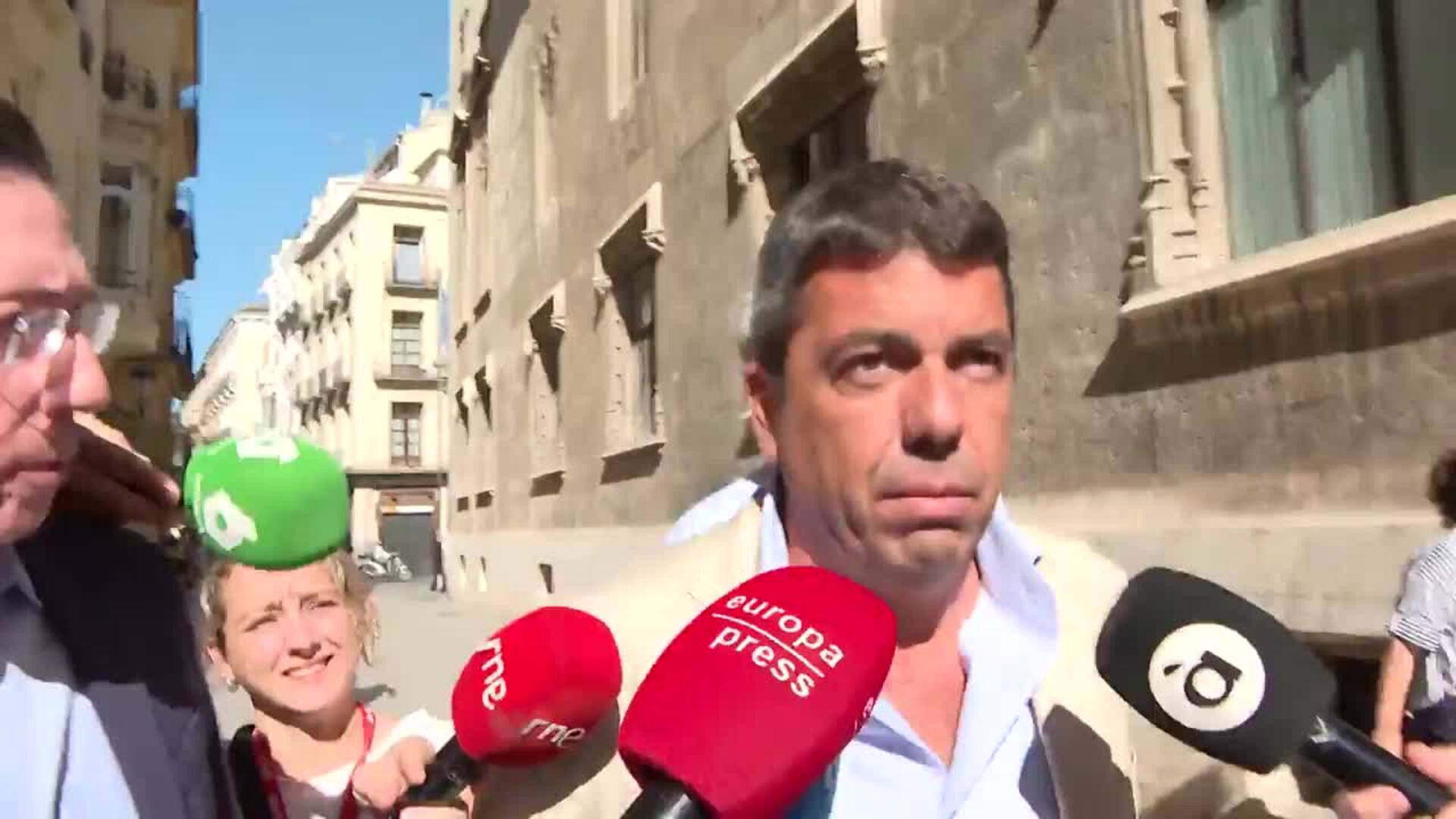 Mazón ve un "chantaje" y un "menosprecio" a la Comunitat la quita de la deuda