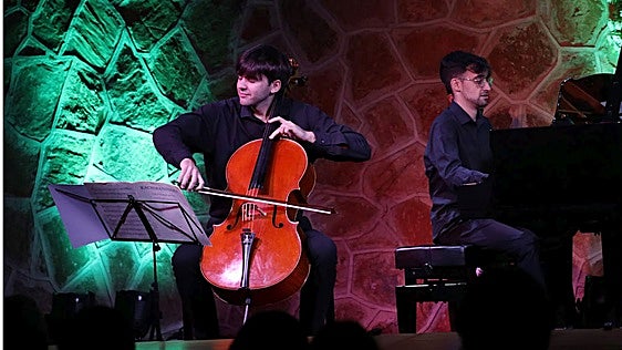 Diego Jiménez y Sergio García Berlinches, durante un concierto.