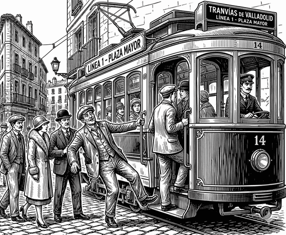 El tráfico por Valladolid en 1926: tranvías sin borrachos, prioridad para subir las cuestas y velocidad «al trote corto»