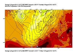 Mapa de isobaras que explica la evolución del calor de los próximos días. / Aemet
