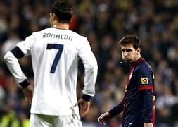 Messi, durante el partido de Copa ante el Madrid. / J. Martín (Efe)