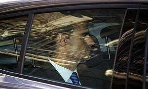 Pablo Ruz, abandonando la semana pasada la Audiencia Nacional. / Efe