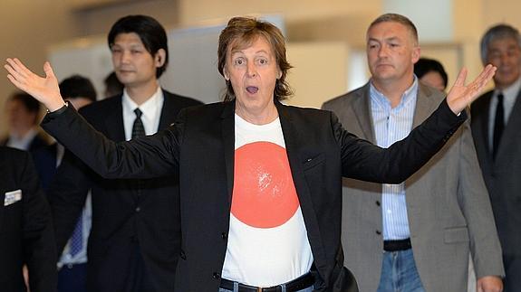 El exbeatle Paul McCartney durante un acto en Tokio. 