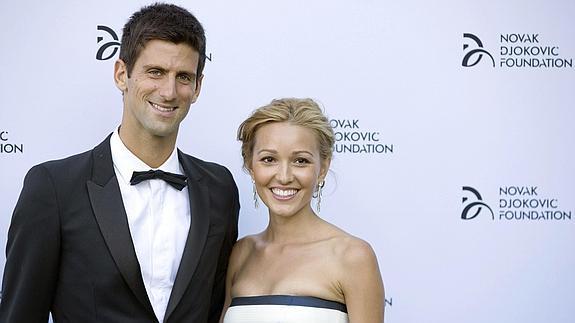 Novak Djokovic y Jelena Ristic.