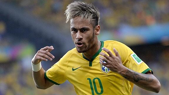 Neymar, durante un partido del Mundial. 