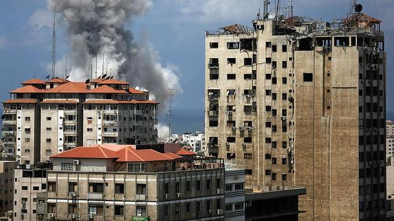 Bombardeos en la Franaja de Gaza.