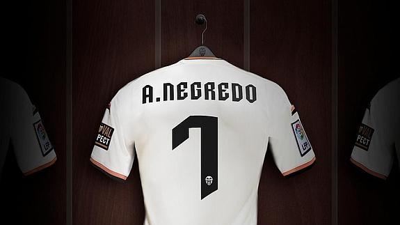 Así anunció el Valencia el fichaje de Álvaro Negredo. 