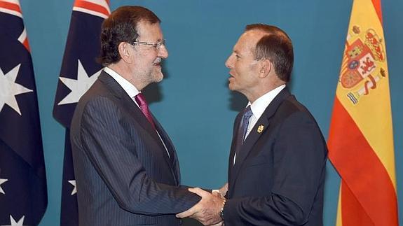 Mariano Rajoy y Tony Abbott. 