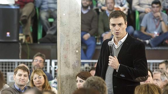 Pedro Sánchez, hoy en Burgos.