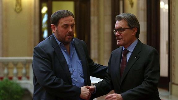 Junqueras y Mas, el pasado 13 de noviembre.