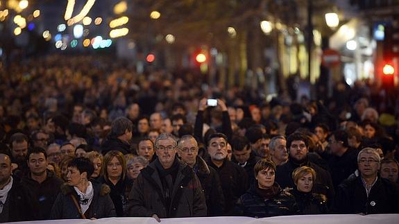 Cabecera de la manifestación de este sábado 