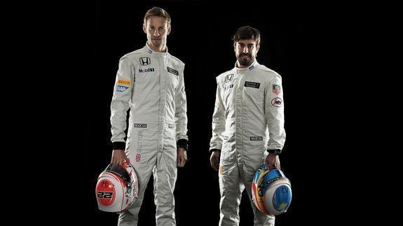 Button y Fernando Alonso