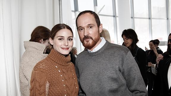 Olivia Palermo, con Josep Font, en el desfile. 