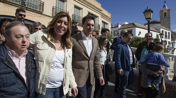 Susana Díaz, en El Viso del Alcor, Sevilla.