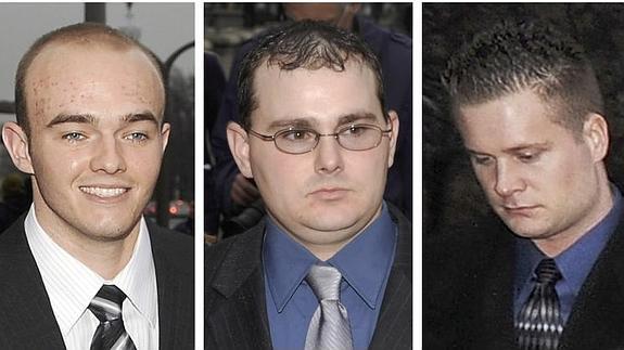 Nick Slatten (izq.), Dustin Heard (c) y Evan Liberty. 