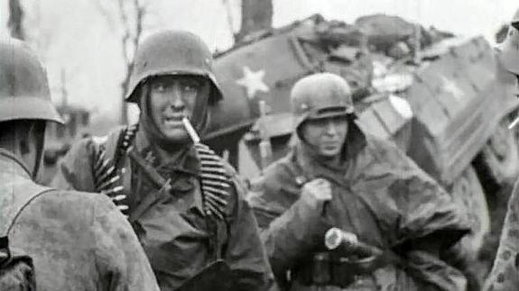 Soldados estadounidenses en la Segunda Guerra Mundial.