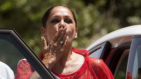 Isabel Pantoja, a su salida de prisión.