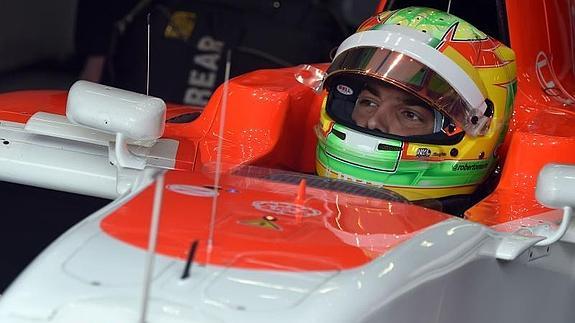 Roberto Merhi durante el último Gran Premio. 