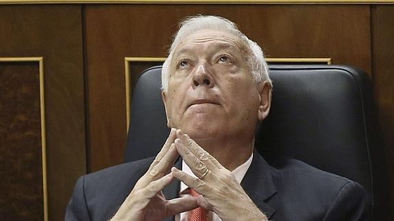 El ministro de Asuntos Exteriores, José Manuel García Margallo, en el Congreso.