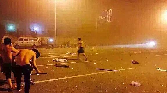 Explosión en Tianjin, al norte de China.