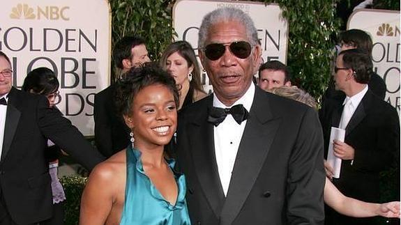 Morgan Freeman y su nieta.