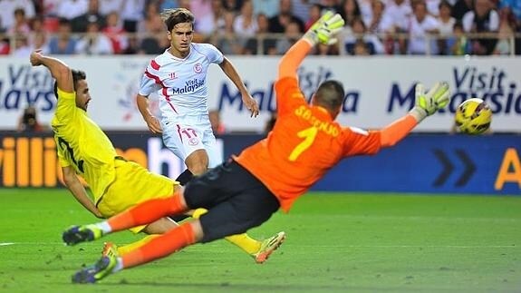 Denis Suárez, en un partido frente al Villarreal. 