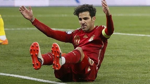 Cesc se lamenta. 