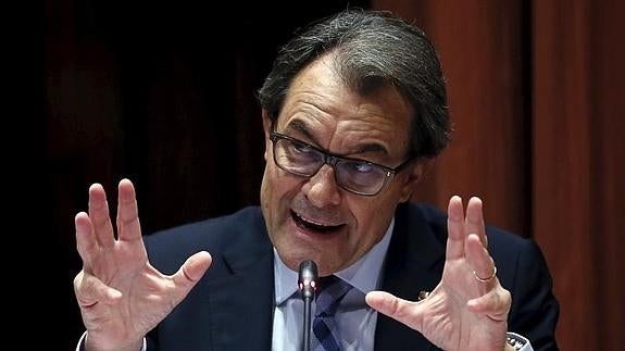 Artur Mas, hoy en el Parlamento catalán.