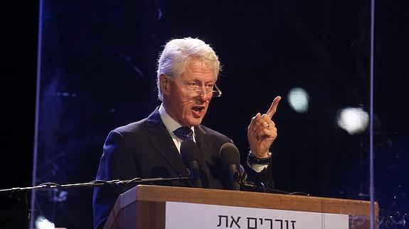 El expresidente estadounidense Bill Clinton, en Tel-Aviv.