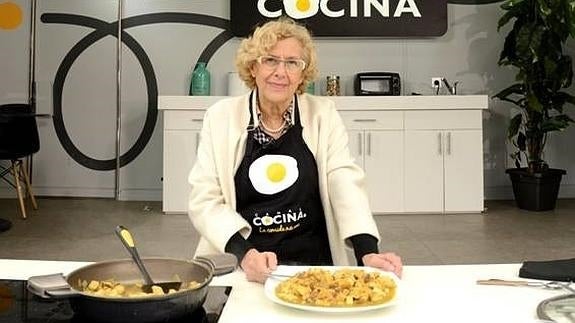 Manuela Carmena, en la grabación.