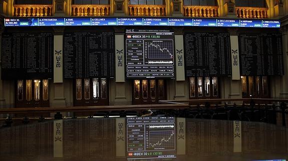 Interior de la bolsa de Madrid.